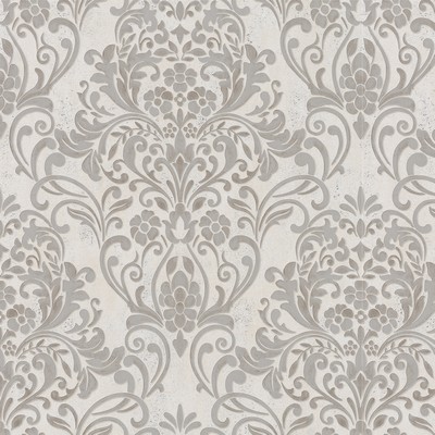Brewster Wallcovering Anders Gold Damask Wallpaper Gold