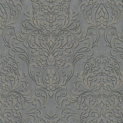 Brewster Wallcovering Anders Pewter Damask Wallpaper Pewter