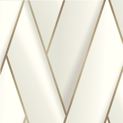 Brewster Wallcovering Manfred White Modern Herringbone Wallpaper White