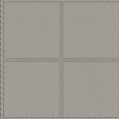 Brewster Wallcovering Avenue Grey Leather Wallpaper Grey