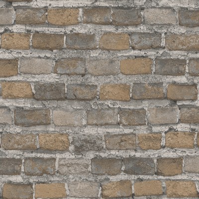 Brewster Wallcovering Lennox Neutral Brick Wallpaper Neutral