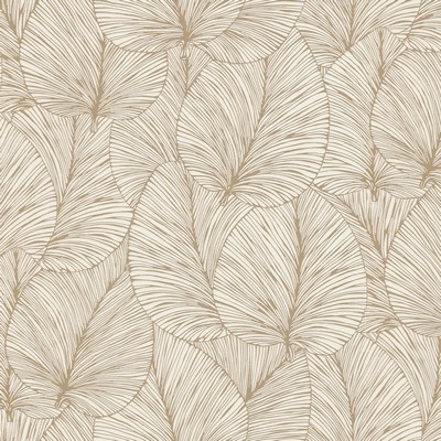 Brewster Wallcovering Eilian Gold Palm Wallpaper Gold