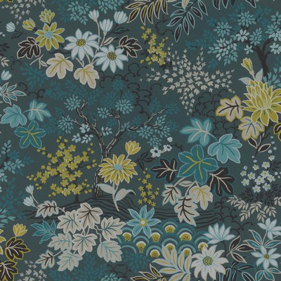 Brewster Wallcovering Vesper Teal Forest Floral Wallpaper Teal