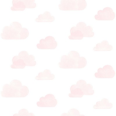 Brewster Wallcovering Irie Pink Clouds Wallpaper Pink