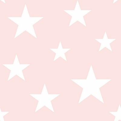Brewster Wallcovering Amira Pink Stars Wallpaper Pink