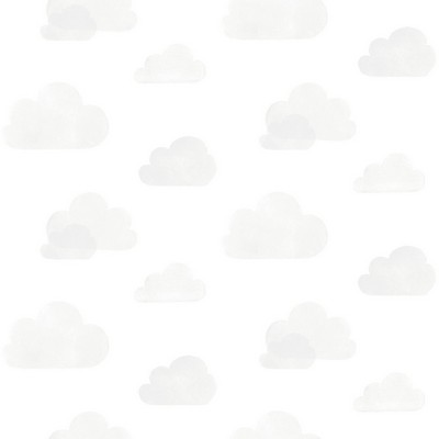 Brewster Wallcovering Irie Grey Clouds Wallpaper Grey