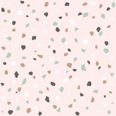 Brewster Wallcovering Ona Pink Terrazzo Wallpaper Pink