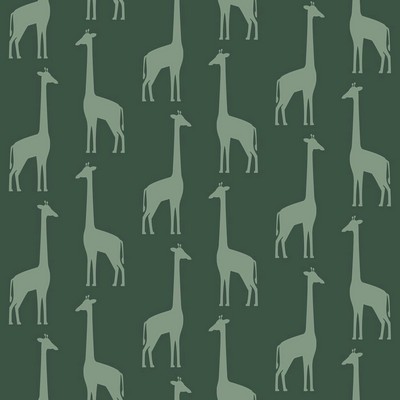 Brewster Wallcovering Vivi Teal Giraffe Wallpaper Teal