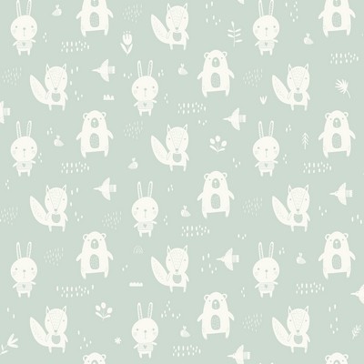 Brewster Wallcovering Bitsy Mint Woodland Wallpaper Mint