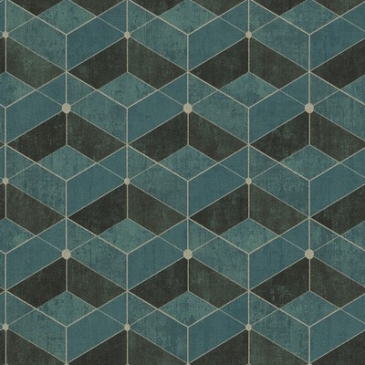 Brewster Wallcovering Muir Teal Geo Wallpaper Teal