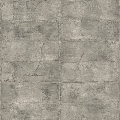 Brewster Wallcovering Clay Grey Stone Wallpaper Grey