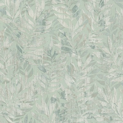 Brewster Wallcovering Beck Green Leaf Wallpaper Green