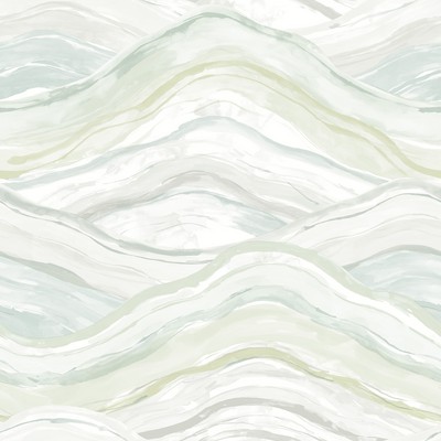Brewster Wallcovering Dorea Sea Green Striated Waves Wallpaper Sea Green