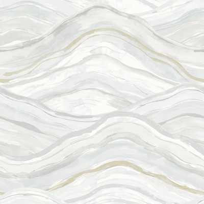 Brewster Wallcovering Dorea Light Blue Striated Waves Wallpaper Light Blue