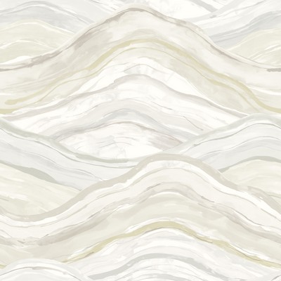 Brewster Wallcovering Dorea Champagne Striated Waves Wallpaper Champagne