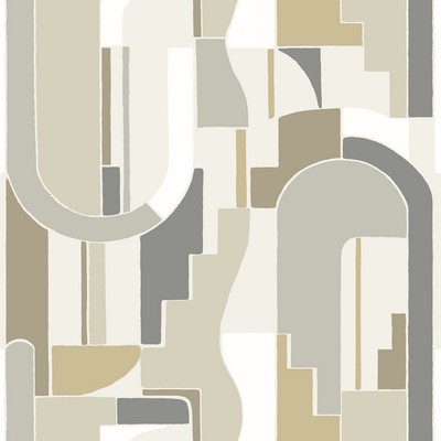 Brewster Wallcovering Odele Honey Geometric Archways Wallpaper Honey