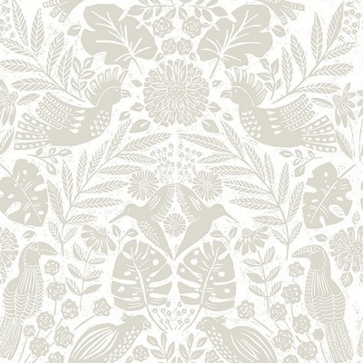 Brewster Wallcovering Nestle Dove Bird Block Print Wallpaper Dove
