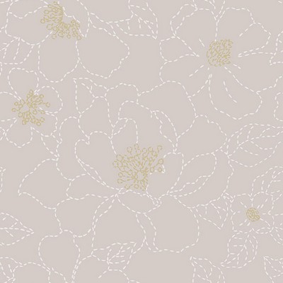 Brewster Wallcovering Gardena Lavender Embroidered Floral Wallpaper Lavender