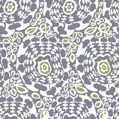 Brewster Wallcovering Divine Slate Abstract Medallion Wallpaper Slate