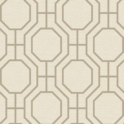 Brewster Wallcovering Manor Taupe Geometric Trellis Wallpaper Taupe