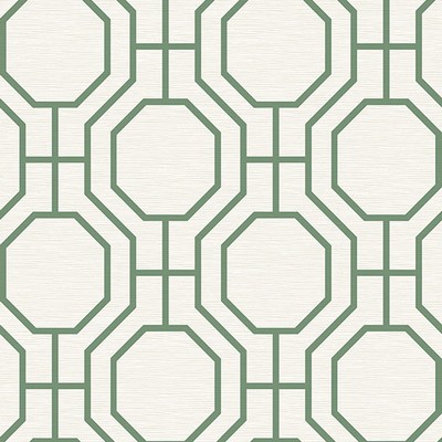 Brewster Wallcovering Manor Green Geometric Trellis Wallpaper Green