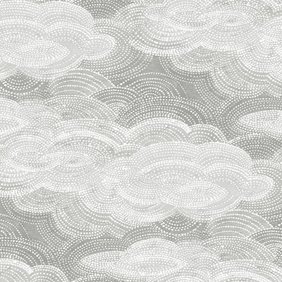 Brewster Wallcovering Vision Grey Stipple Clouds Wallpaper Grey