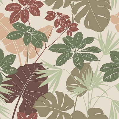 Brewster Wallcovering Medellin Neutral Rainforest Floor Wallpaper Neutral