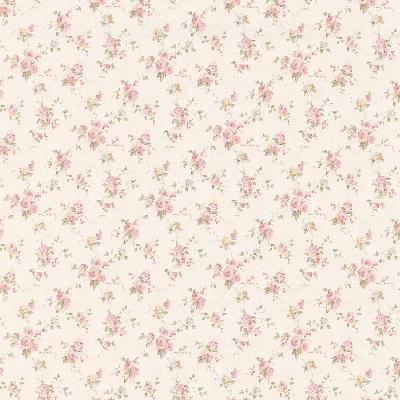 Brewster Wallcovering Genevieve Pink Floral Trail Pink