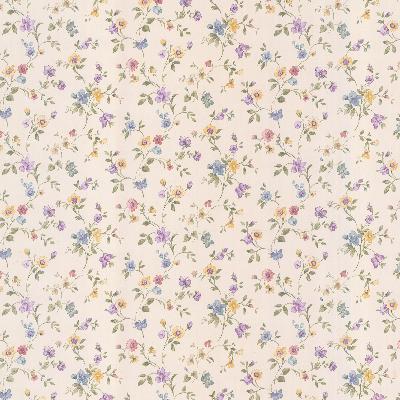 Brewster Wallcovering Cindy White Floral Trail White