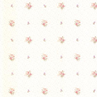 Brewster Wallcovering Beatrice Pink Floral Bouquet Pink