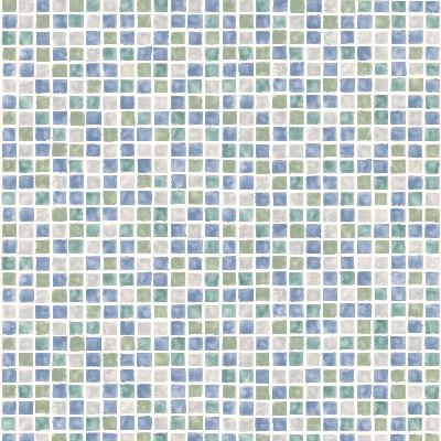 Brewster Wallcovering Corfu Aqua Tiles Aqua
