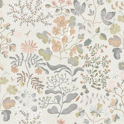 Brewster Wallcovering Groh Neutral Floral Wallpaper Neutral