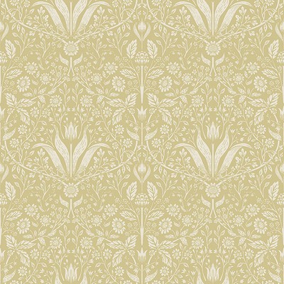 Brewster Wallcovering Mara Yellow Tulip Ogee Wallpaper Yellow