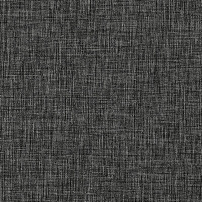 Brewster Wallcovering Eagen Black Linen Weave Wallpaper Black