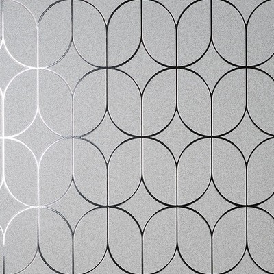 Brewster Wallcovering Raye Silver Rosco Trellis Wallpaper Silver