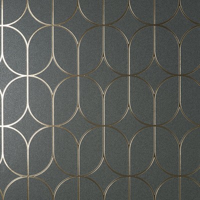 Brewster Wallcovering Raye Charcoal Rosco Trellis Wallpaper Charcoal