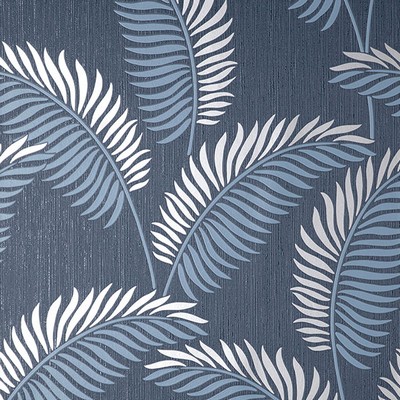 Brewster Wallcovering Leaf Navy Tropical Wallpaper Navy