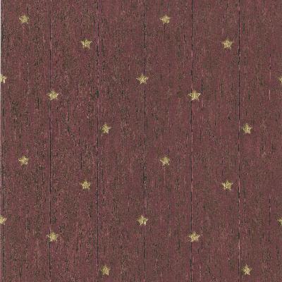 Brewster Wallcovering Jefferson Red Wooden Panel With Stars Red