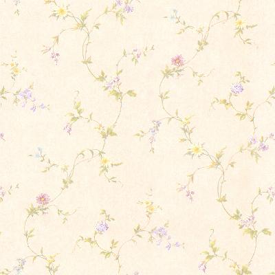 Brewster Wallcovering Savannah Mauve Small Floral Trail  Mauve
