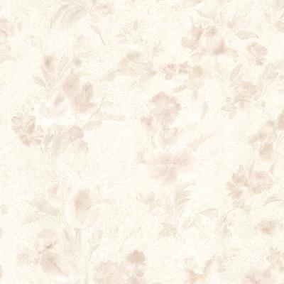Brewster Wallcovering Violetta Peach Satin Floral Peach
