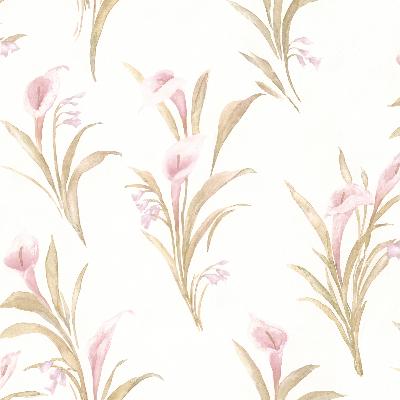 Brewster Wallcovering Edith Mauve Satin Lily Lavender