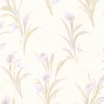 Brewster Wallcovering Edith Lavender Satin Lily Purple