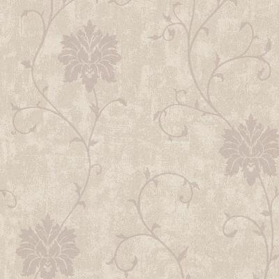 Brewster Wallcovering Dahli Taupe Floral Trail Taupe
