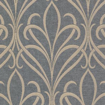 Brewster Wallcovering Lalique Silver Nouveau Damask Silver
