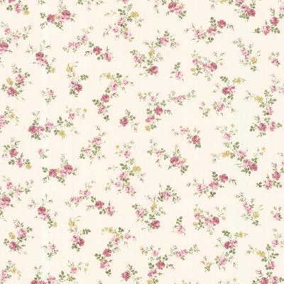 Brewster Wallcovering Fiona Pink Sprigs Toss Pink