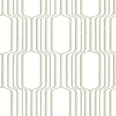 Brewster Wallcovering Vina White Square Ogee White