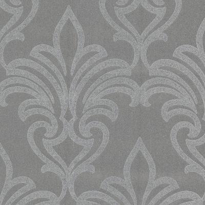 Brewster Wallcovering Arras Silver New Damask Ivory