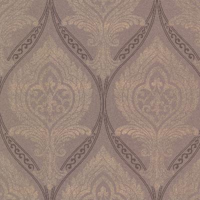 Brewster Wallcovering Acasta Taupe Damask Silver