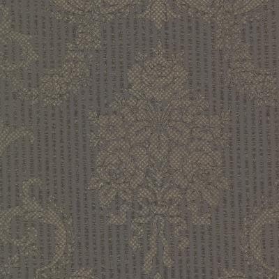 Brewster Wallcovering Chambers Espresso Floral Damask Espresso