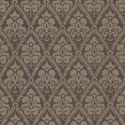 Brewster Wallcovering Liesel Brown Damask Brown